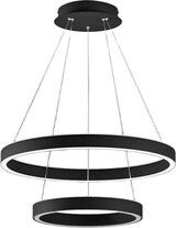thumbnail of Criseide S/2P Schwarze Pendelleuchte – Integrierte LED 60 W 3000 lm 3000 K dimmbar, doppelte Lichtabstrahlung, Aluminium und Silikon – Gealuce