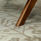 thumbnail of HOMCOM reposapiés de salón taburete bajo tapizado en pana otomana rectangular con asiento acolchado y patas de madera para sala de estar dormitorio