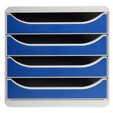 thumbnail of Exacompta 310003D 1x BIG-BOX ladenbox met 4 laden voor DIN A4+ documenten, Office, grijs-blauw