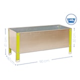 thumbnail of Horta urbana de 140 litros de capacidade verde/galva 410x900x600 mm (Altura x Largura x Profundidade)