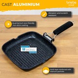 thumbnail of Briebe GP1159 Grillpfanne Induktion Antihaft-Titan Steakpfanne 28x28cm Gussaluminium ohne PFOA, Schwarz