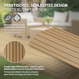 thumbnail of ML-Design – WPC Abschlussleiste – gerade 30x2x7,5 cm Teak | Holzoptik, geriffelt, für Terrassenfliesen