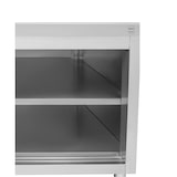 thumbnail of METRO PROFESSIONAL Mesa de trabalho GSCB2140, aço inoxidável, 140 x 70 x 85 cm, com porta de correr, prateado