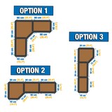 thumbnail of Maderclick Scaffalatura metallica angolare senza viti 5 ripiani + 2 ripiani Maderclick. Colore ANTRACITE/LEGNO 1800x1800x300 mm