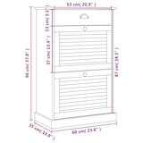 thumbnail of Helloshop26 - Armoire à chaussures range chaussures rangement meuble entrée couloir salon 60 x 35 x 96 cm bois massif de pin blanc 02_0022112