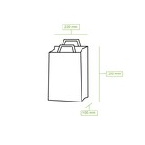 thumbnail of greenbox - Tragetaschen aus Recyclingpapier M, 22 x 10 x 28 cm, braun                              , 250 St.