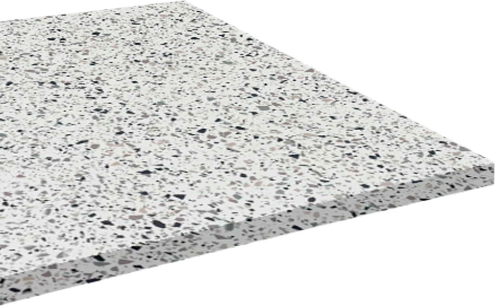 Restootab - Tischplatte 90x90 Dekor Terrazzo white chip