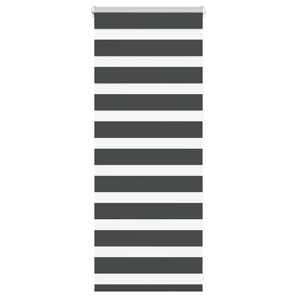 vidaXL Doppelrollo Schwarz 65x100 cm Stoffbreite 60,9 cm Polyester