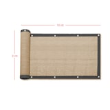 thumbnail of Windschutzscheibe Rebecca Mobili Celtis 200x1000 Hdpe Polyethylen Aluminium Beige Schwarz