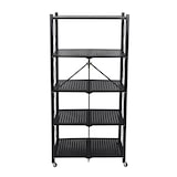 thumbnail of WellHome - Estantería de Almacenaje PLEGABLE de 5 Estantes con Ruedas en color Negro - 71×34×160 cm