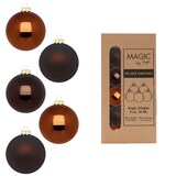 thumbnail of 36 Weihnachtskugeln 4cm Glas Christbaumkugeln Weihnachtsbaumkugeln dunkelbraun