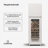 thumbnail of Klarstein Shirley Wine Cooler + Freezer | 2-in-1-Gerät | Vintage | 2 Kühlzonen | 60 Flaschen Creme