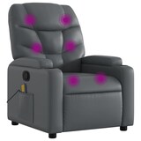 thumbnail of vidaXL Massagesessel Grau Kunstleder