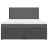 thumbnail of vidaXL Boxspringbett mit Matratze Dunkelgrau 200x200 cm Stoff