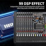 thumbnail of Table De Mixage Audio 14 Canaux Bluetooth Avec Effets DSP Et USB Noir YONIS