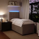thumbnail of vidaXL Boxspringbett mit Matratze Hellgrau 90x200 cm Samt