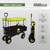 thumbnail of Bollerwagen faltbar mit Sonnendach 75 kg Tragkraft pannensichere Räder Tasche Teleskopgriff schwarz