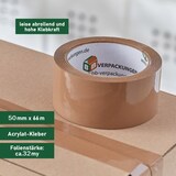 thumbnail of 144x Klebeband PP-Plus 58 my braun leise abrollend 50 mm x 66 m Packband Paketklebeband BB-Verpackungen