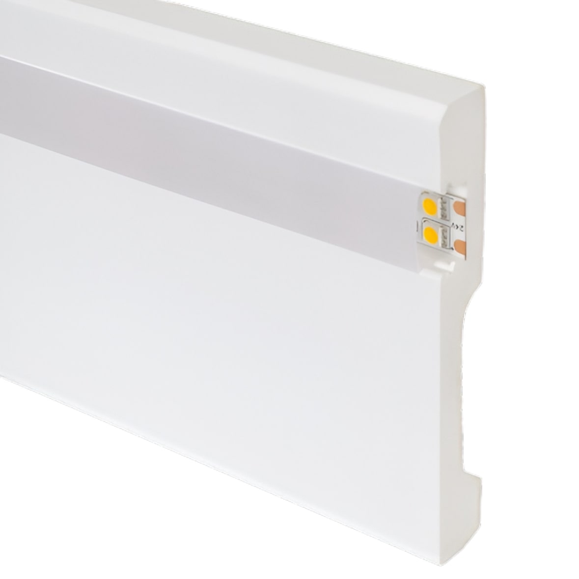 Ledkia Moldura Rodapié para Tira LED Classic con con Tapa Continua 4 m