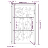 thumbnail of vidaXL Poort met bamboe-ontwerp 105x155 cm staal antracietkleurig