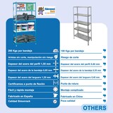 thumbnail of SimonRack Metallregal, 2000x1100x600 mm, 5 Ebenen, Metallboden, 180 kg Biegepunkt, Grau/Verzinkt - Simonclick