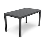 thumbnail of Tavolo da pranzo da giardino Bali, plastica, 138 x 78 cm, aspetto legno, rettangolare, antracite