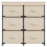 thumbnail of vidaXL Lagerschrank mit 6 Schubladen 55×29×55 cm Creme Stahl