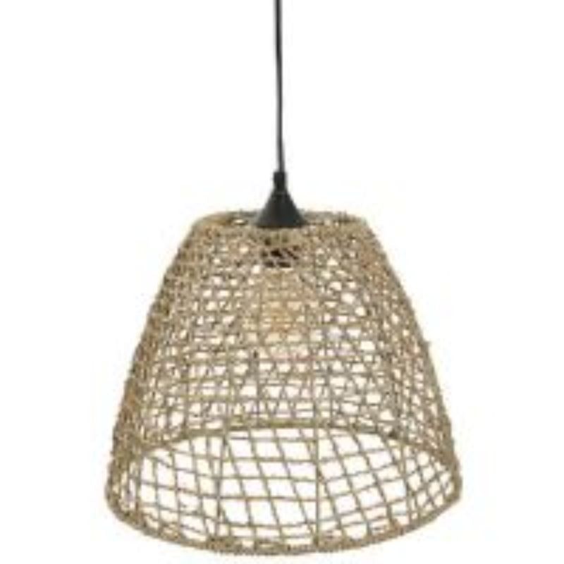 Luminaire Suspension Conique en Rotin D 33 cm