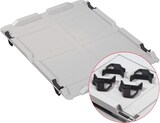thumbnail of PROREGAL SuperSparSet 4x Eurobox NextGen Grip mit Auflagedeckel & 4 schwarzen Verschlüssen, HxBxT 32x30x40cm, 30L, Grau, Griffe offen, Eurobehälter