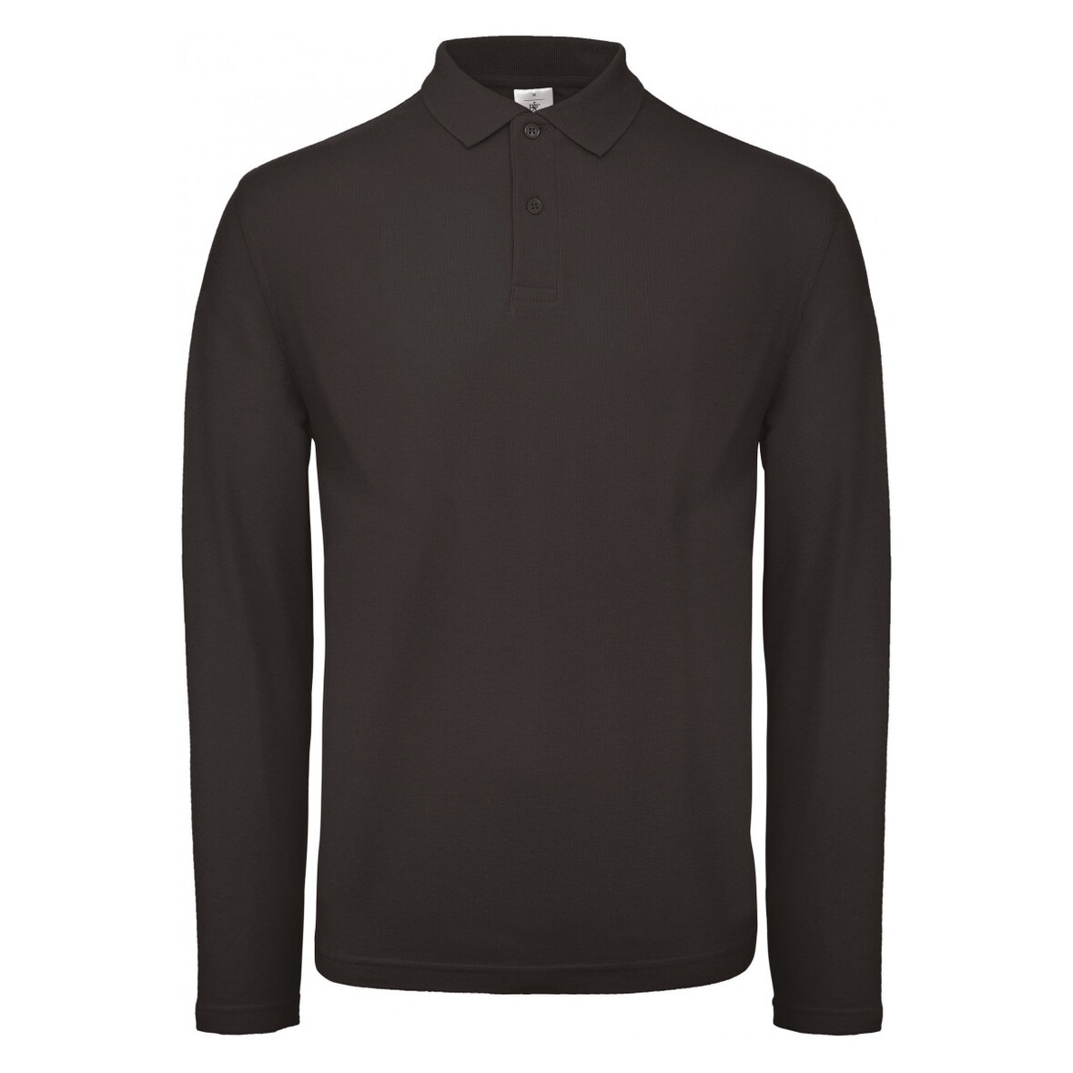 Polo homme ID.001 manches longues Noir 3XL 100% Coton
