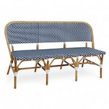 thumbnail of Sofá de terraza de ratán ELYSEE - azul y blanco