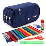 thumbnail of ColePack ECO Milan - Estuche Triple de 3 Cremalleras y Material Escolar Incluido. Azul 1918