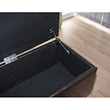 thumbnail of Bank Sitzbank mit Aufbewahrung Kriens XXL, Leder + Kunstleder, 180x45x45cm ~ braun