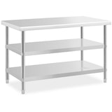 thumbnail of Royal Catering Edelstahl-Arbeitstisch - ECO - 120 x 70 cm - 500 kg - Zwischenboden -