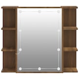 thumbnail of vidaXL Spiegelschrank mit LED Braun Eichen-Optik 70x16,5x60 cm