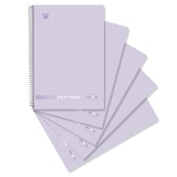 thumbnail of Pack 5 Cuadernos Polipropileno tamaño folio 80 hojas 90 gramos Cuadrícula 5x5 Lavanda soft