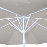 thumbnail of Parasol Meran II, marktparasol, Ø 5m polyester/aluminium stok wit 28kg ~ crème-beige zonder voet