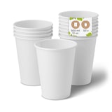 thumbnail of BIOZOYG 50 Stück kompostierbare Einwegbecher 300ml / 12oz Pappbecher, Trinkbecher, Wegwerfbecher, Getränkebecher, einwandig, weiß, kompostierbar