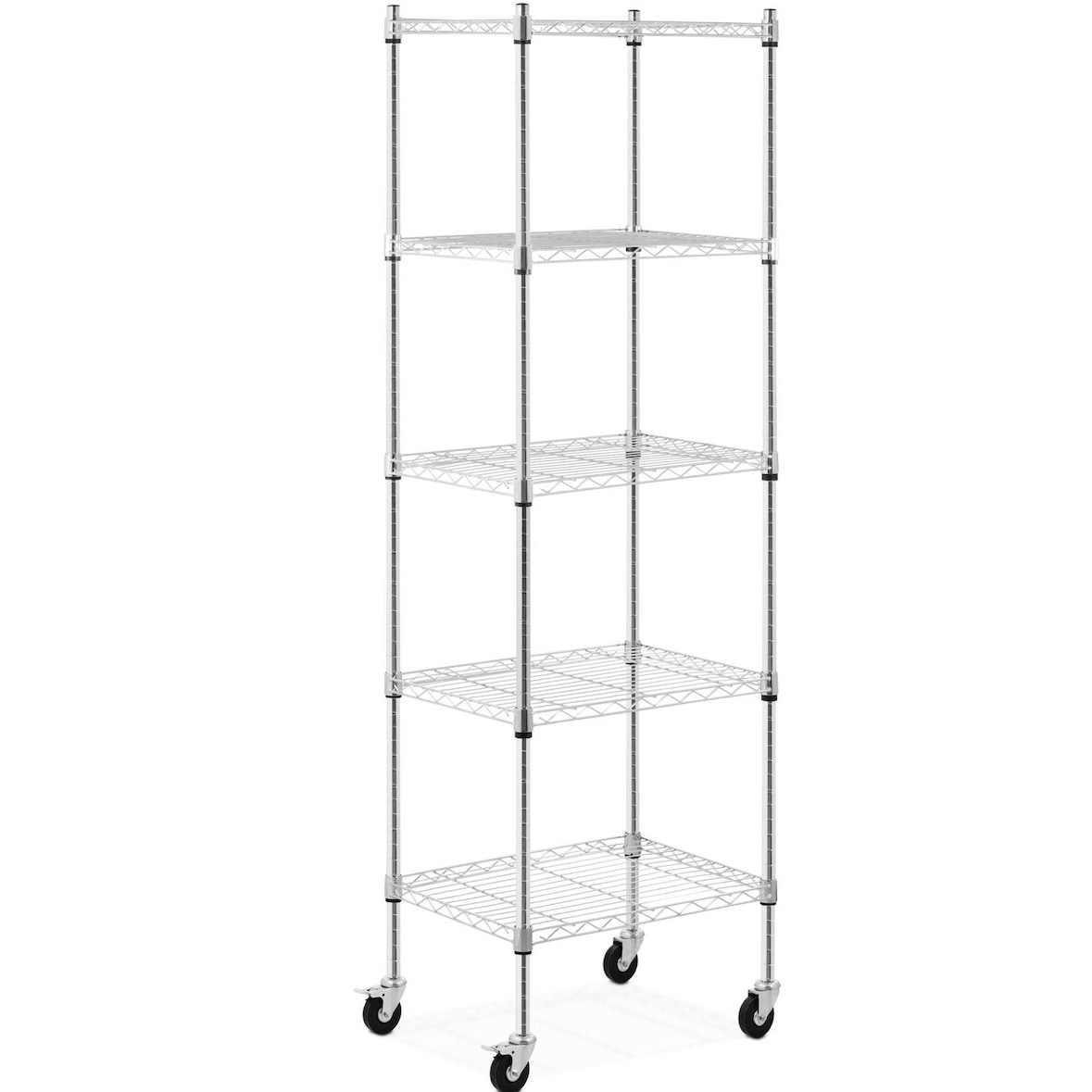 Royal Catering - Opbergrek met wielen - 60 x 45 x 190 cm - 50 kg - 4 rollen -