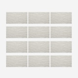thumbnail of Juego de 12 paneles decorativos con efecto ladrillo 3D, revestimiento de pared de poliuretano de 8,6 m², 120 x 60 x 2,5 cm, cuarcita blanca.