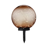 thumbnail of LED Solar Kugel Tisch Gartenleuchte mit Drahtlichterkette bernstein amber 30cm
