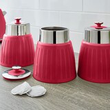thumbnail of SWAN SWKA1024RN Retro Set di 3 Barattoli cucina da 1,2 L, Ermetico Té, Spezie, Design Vintage, Rosso
