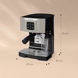 thumbnail of BellaVita Kaffeemaschine 3-in-1 1450 W 20 Bar Milchschäumer Silber-Metallic