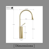 thumbnail of Lydia | Hotel Gastro Schwarz Badarmatur | Edelstahl Wasserhahn Für hohe Waschbecken |Mischbatterie 2 Anschlüsse | Hochdruck Armatur hoch |Badezimmer