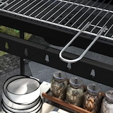 thumbnail of Outsunny barbacoa de carbón con ruedas barbacoa portátil 103x47x95 cm con parrilla ajustable en altura de 5 niveles estantes y 6 ganchos negro