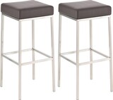 thumbnail of 2er Set Barhocker BIDAN - Kunstleder Braun 37x37x85 cm | Barstuhl Mit Lehne Tresenhocker Tresenstuhl Kneipenhocker Kneipenstuhl