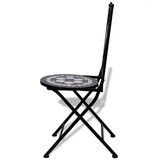 thumbnail of Chaises Pliables De Bistro 2 Pcs Céramique Noir Et Blanc