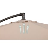 thumbnail of Tarrington House Sombrilla colgante redonda Helena, acero, Ø 3 x 2.52 m, con manivela, hidrófuga, beige