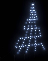 thumbnail of vidaXL LED Weihnachtsbaum mit Erdspießen Kaltweiß 182 cm Metall