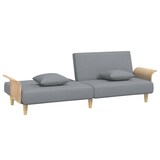thumbnail of vidaXL Schlafsofa mit Armlehnen Hellgrau Stoff